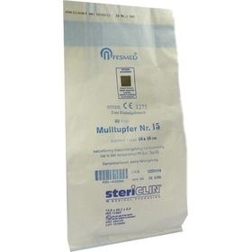 MULLTUPFER NR15 STERIL 1LAGE 18X18CM MASCH. BALLON, 30 ST – PZN 4050940 из Германии