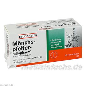 Mönchspfeffer-ratiopharm, 60 ST – PZN 4055618 из Германии