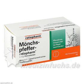 Mönchspfeffer-ratiopharm, 100 ST – PZN 4055624 из Германии