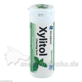 MIRADENT XYLITOL GUM SPEARMINT, 30 ST – PZN 4275596 из Германии