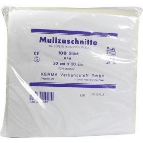 MULLZUSCHNITTE 20X20CM UNSTERIL, 100 ST – PZN 4422502 из Германии