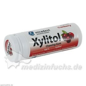 miradent Xylitol Chewing Gum Cranberry, 30 ST – PZN 453753 из Германии