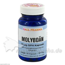 Molybdän 75ug GPH Kapseln, 60 ST – PZN 4591096 из Германии