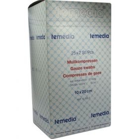 MULLKOMPR STER 12F 10X20CM, 50 ST – PZN 4643172 из Германии