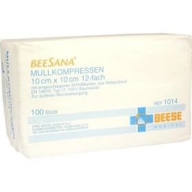 MULLKOMPR UNST 12F 10X10CM, 100 ST – PZN 4852757 из Германии