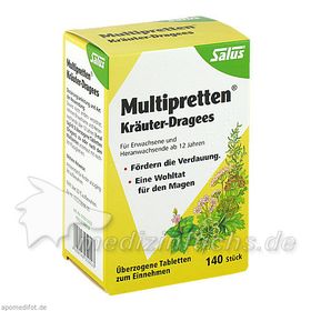 Multipretten Kräuter-Dragees Salus, 140 ST – PZN 5139613 из Германии