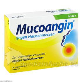 Mucoangin Minze 20mg Lutschtabletten, 18 ST – PZN 6129947 из Германии
