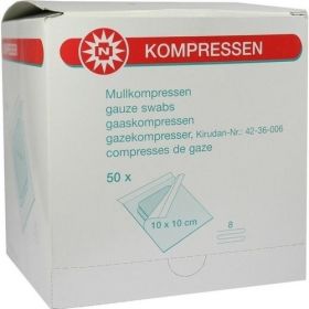MULLKOMPRESSEN 10x10CM 8F STERIL, 50X2 ST – PZN 7385747 из Германии