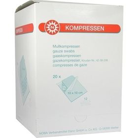 MULLKOMPRESSEN 10x10CM 12F STERIL, 20X5 ST – PZN 7385894 из Германии