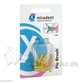 Miradent Pic-Brush Ersatzbürsten x-fein gelb 12, 12 ST – PZN 841225 из Германии