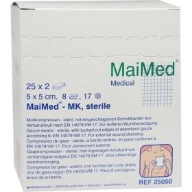Mullkompressen 5x5 8-fach steril, 25X2 ST – PZN 8888858 из Германии