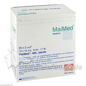 Mullkompressen 10x10 8-fach steril, 25X2 ST – PZN 8888870 из Германии