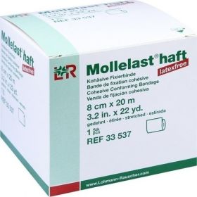 Mollelast haft latexfrei weiß 8cm x 20m gedehnt, 1 ST  – PZN 9886175 из Германии