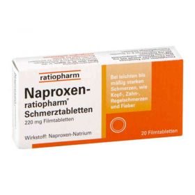 Naproxen-ratiopharm Schmerztabletten (20 stk) – PZN 2220332 из Германии