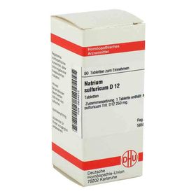 Natrium Sulfuricum D 12 Tabletten (80 stk) – PZN 2634312 из Германии