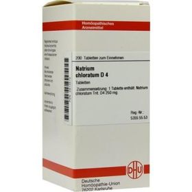 Natrium Chloratum D 4 Tabletten (200 stk) – PZN 2812512 из Германии