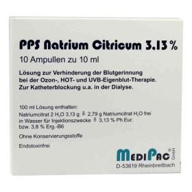 Natriumcitrat 3,13% Ampullen (10X10 ml) – PZN 3195010 из Германии
