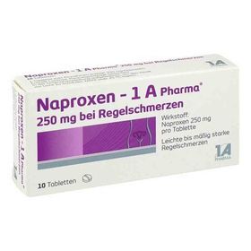 Naproxen-1A Pharma 250mg bei Regelschmerzen (10 stk) – PZN 9244991 из Германии