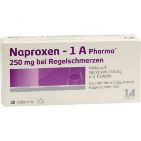 Naproxen-1A Pharma 250mg bei Regelschmerzen (20 stk) – PZN 9245016 из Германии