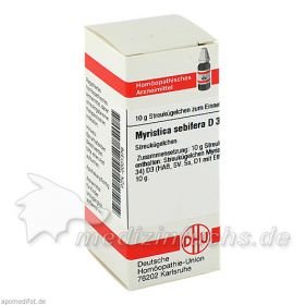 MYRISTICA SEBIFERA D 3, 10 G – PZN 1376 из Германии
