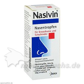 NASIVIN 0.05% F ERW U SCHULKINDER Nasentropfen, 20 ML  – PZN 1645667 из Германии
