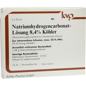 Natriumhydrogencarbonat-Lösung 8.4% Köhler, 5X20 ML  – PZN 2782811 из Германии