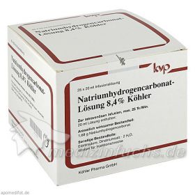 Natriumhydrogencarbonat-Lösung 8.4% Köhler, 25X20 ML – PZN 2782828 из Германии