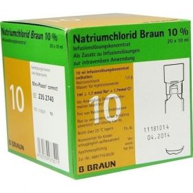 NATRIUMCHLORID 10% MPC Elektrolytkonzentrat, 20X10 ML  – PZN 3158291 из Германии