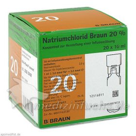 NATRIUMCHLORID 20% MPC Elektrolytkonzentrat, 20X10 ML  – PZN 3158351 из Германии