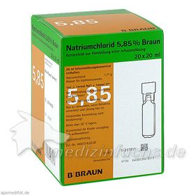 NATRIUMCHLORID 5.85% MPC 20ML, 20X20 ML  – PZN 3158635 из Германии