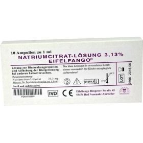 NATRIUM CITRICUM 3.13%, 10X1 ML – PZN 702699 из Германии