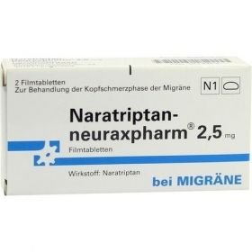 NARATRIPTAN-NEURAXPHARM 2.5mg, 2 ST – PZN 9536452 из Германии