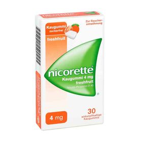 Nicorette 4mg freshfruit (30 stk) – PZN 1640807 из Германии