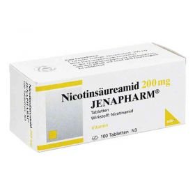 Nicotinsäureamid 200 mg Jenapharm Tabletten (100 stk) – PZN 4019137 из Германии