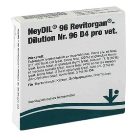 Neydil Nummer 9 6 Revitorgan Dilution d 4 pro veterinär  Ampulle (5X2 ml) – PZN 6488066 из Германии