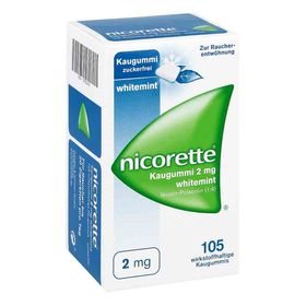 Nicorette 2mg whitemint (105 stk) – PZN 7353612 из Германии