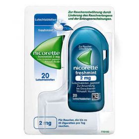 Nicorette freshmint 2 mg Lutschtabletten gepresst (20 stk) – PZN 9633899 из Германии