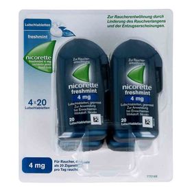 Nicorette freshmint 4mg gepresst (80 stk)  – PZN 10933968 из Германии