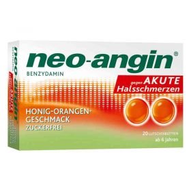 Neo Angin Benzydamin akute Halsschmerz.honig-oran. (20 stk) – PZN 11160161 из Германии