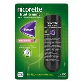 Nicorette Fruit & Mint Spray 1 mg/Sprühstoss (1 stk)  – PZN 12552294 из Германии
