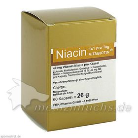 Niacin 1x1 pro Tag, 60 ST – PZN 2169513 из Германии