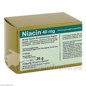 Niacin 40mg pro Kapsel, 60 ST  – PZN 2249531 из Германии