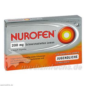 Nurofen 200mg Schmelztabletten Lemon, 12 ST  – PZN 2547582 из Германии