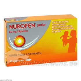 Nurofen Junior 60mg Zäpchen, 10 ST – PZN 4085246 из Германии