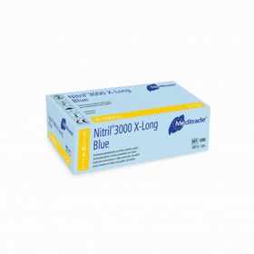 Nitril 3000 X-Long Blue UH unsteril Gr.M, 100 ST  – PZN 420802 из Германии