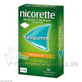 Nicorette 2mg Freshfruit Kaugummi, 30 ST – PZN 4370219 из Германии