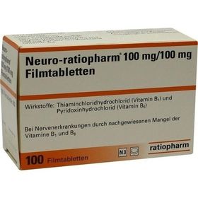 NEURO RATIOPHARM 100 mg/100 mg Filmtabletten, 100 ST – PZN 4705312 из Германии