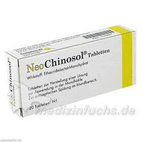 NEO CHINOSOL GURGELTABLETT, 20 ST – PZN 7143607 из Германии