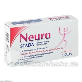 Neuro STADA 100mg/100mg Filmtabletten, 20 ST – PZN 871249 из Германии