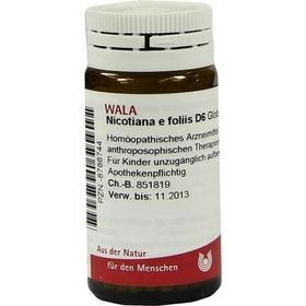 NICOTIANA E FOLIIS D 6, 20 G  – PZN 8786744 из Германии